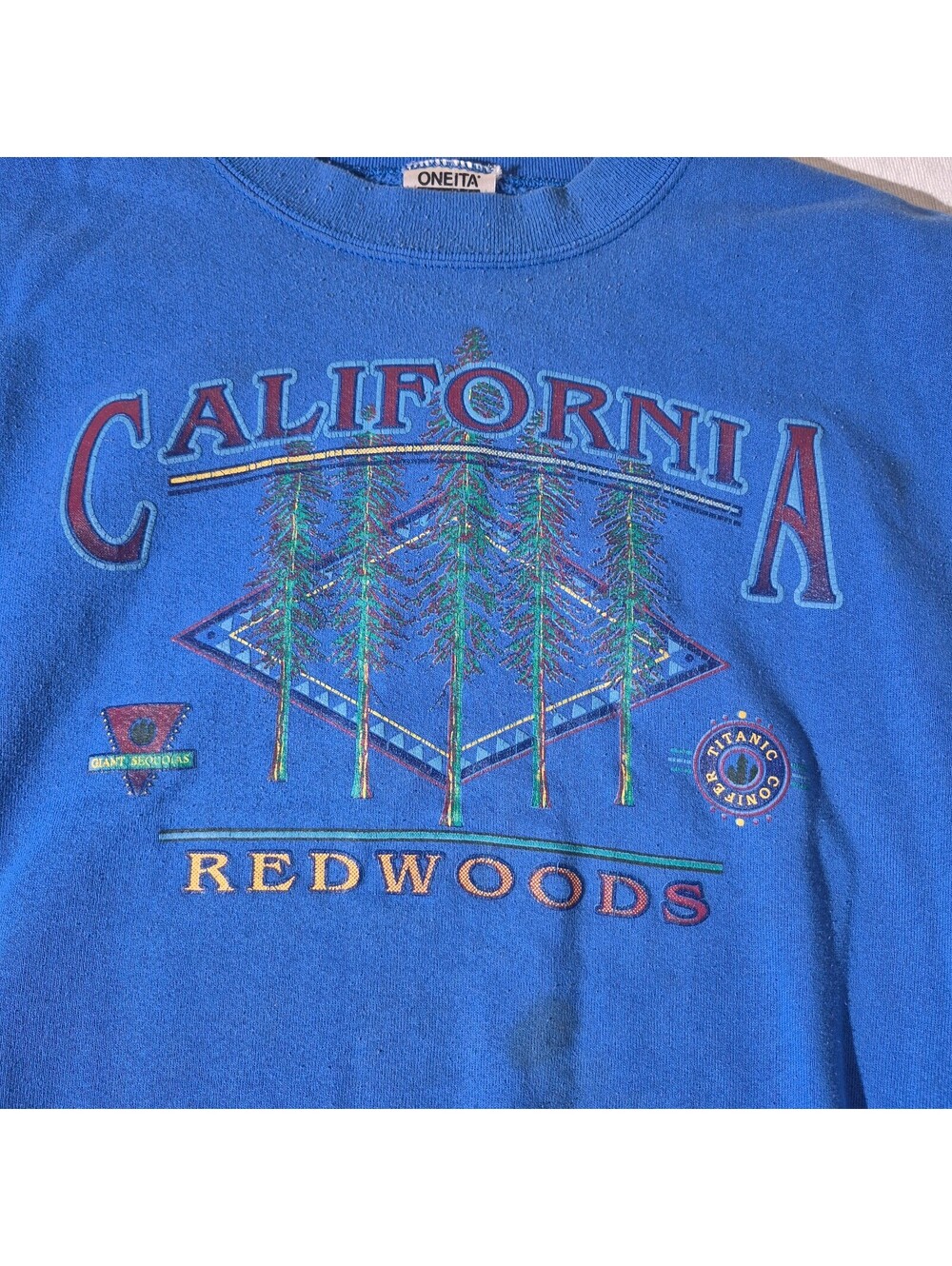 Vintage California Redwoods 90s XL XLarge blue sweatshirt - Picture 6 of 9